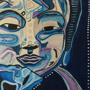 Cuadro pintado a mano, buda